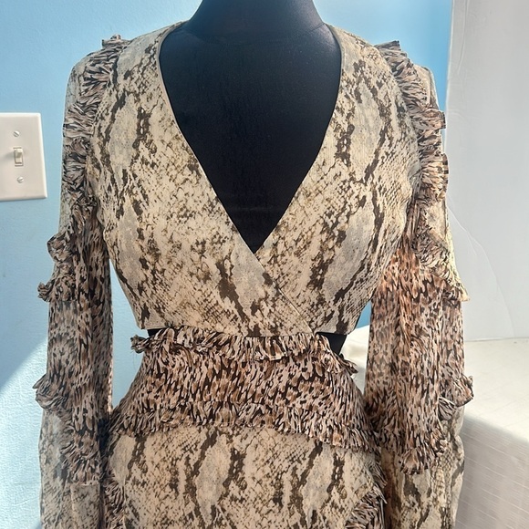 BARDOT Splice Leopard Dress In Snke Print - Picture 12 of 12